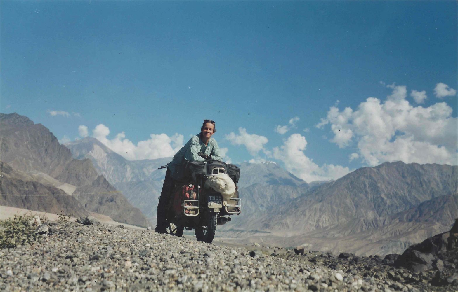 Jacqui et son Enfield !