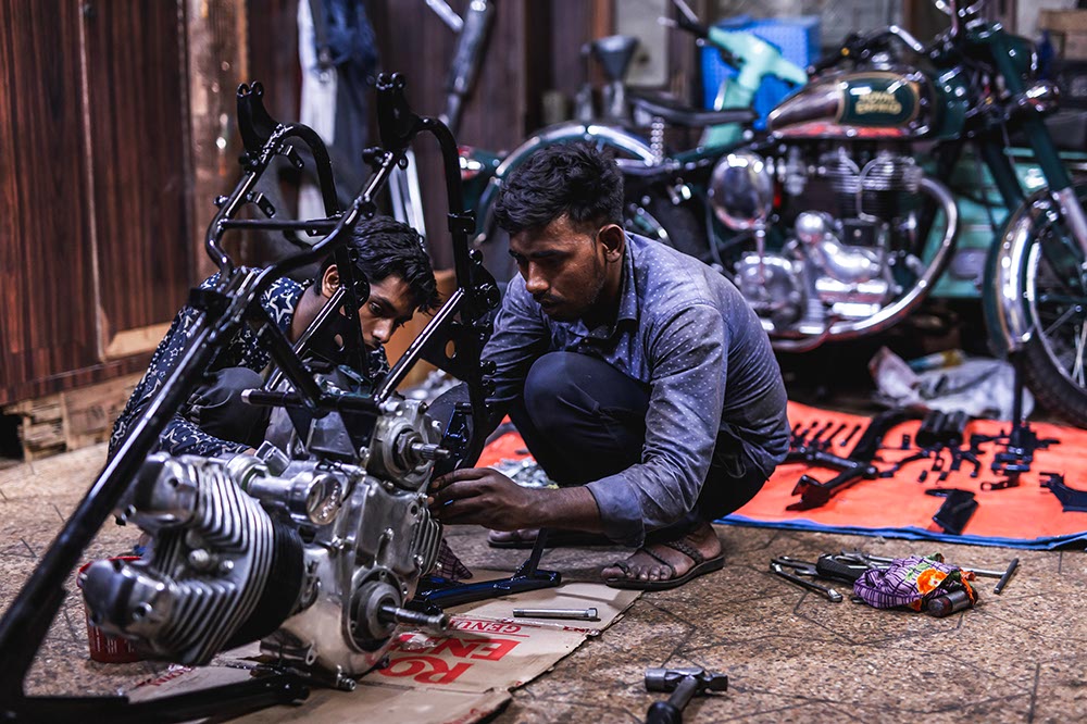 Restauration side-car Royal Enfield