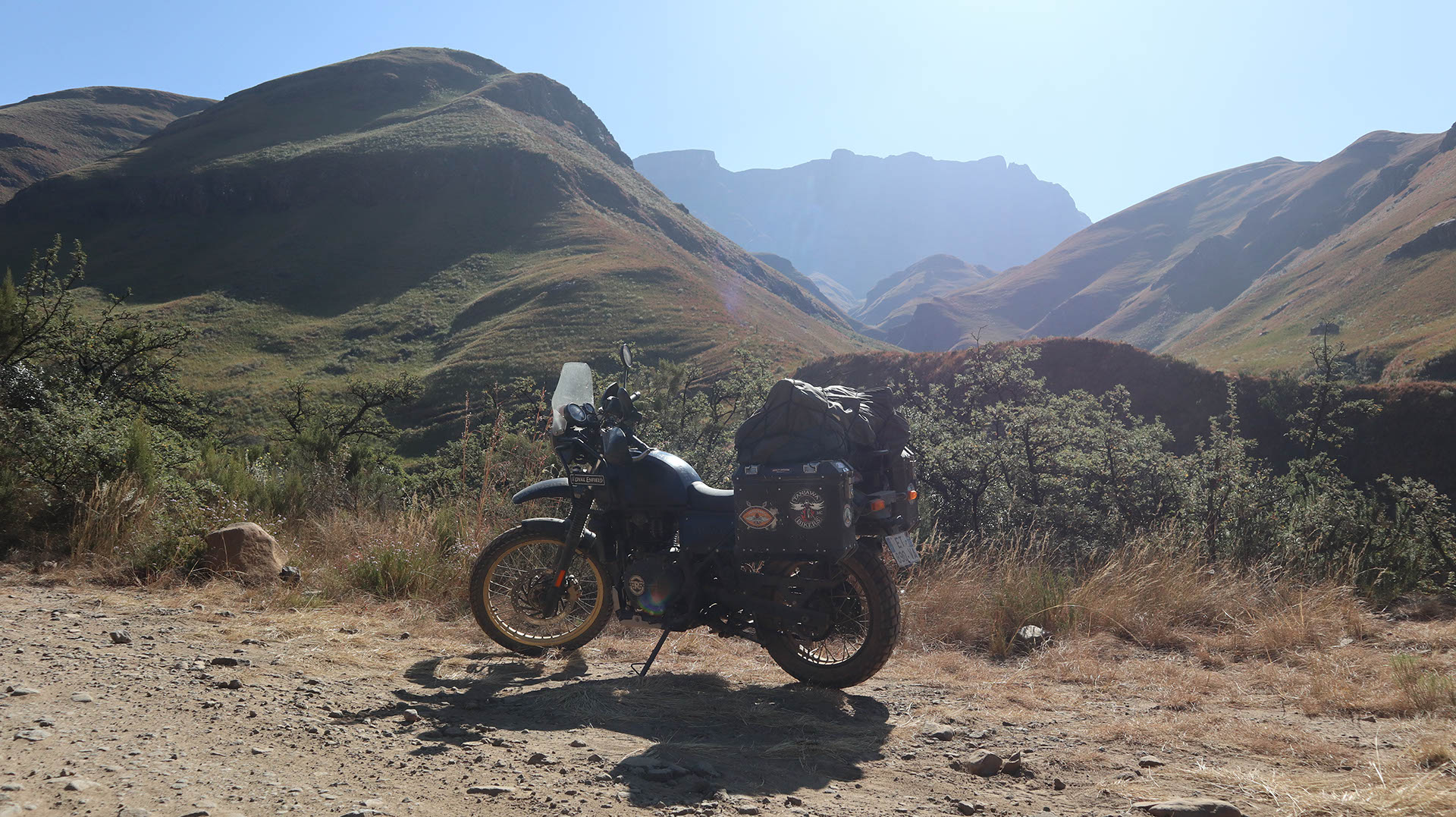 Erwan going south Royal Enfield Himalayan